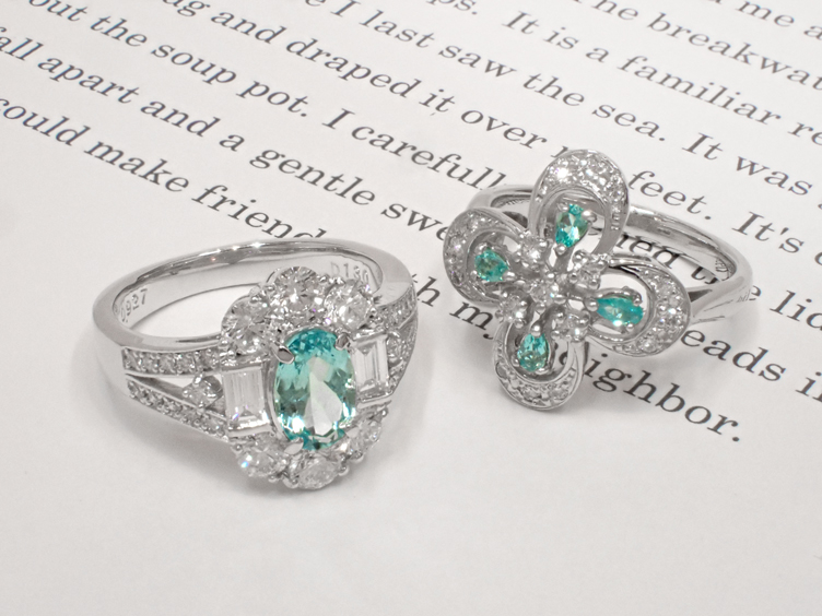 パライバトルマリン・ダイヤリング