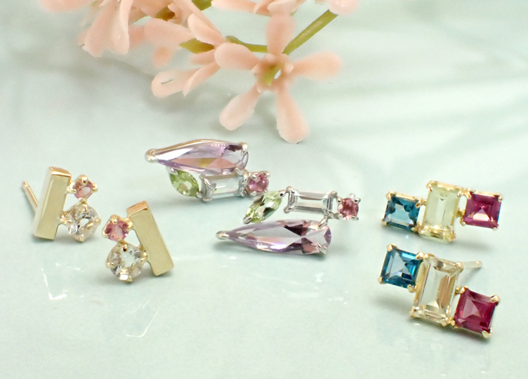 半貴石ピアス